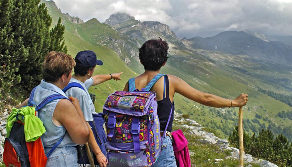 Hiking in the mountains of South Tyrol