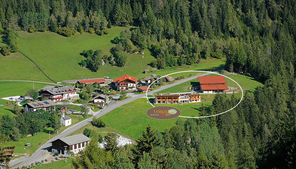 Posizione del maso Leitenhof in Val di Vizze